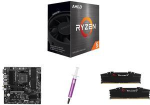 CPU Motherboard CPU Thermal Paste / Grease Memory Combo -  AMD 100-100000457BOX Bundle with  MSI B550M PRO-VDH WIFI  and Cooler Master MGZ-NDSG-N07M-R2 and G.SKILL F4-3200C16D-32GVK