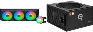 SAMA L60 Black CPU Liquid Cooler, 240mm AIO Cooler 4pin PWM Quiet Fans - FDB Bearings ARGB Water Cooling, CPU Cooler Compatible LGA 1366/115X/2011/1200/1700 and AM4 AM5SAMA L40 Black CPU Liquid Cooler SAMA GT650BK Black 80 PLUS Gold Fully M