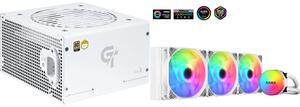 SAMA GT650WH White 80 PLUS Gold Fully Modular ATX Power Supply - ATX 3.1 & PCIe 5.1 Compliant - Japanese Capacitors - FDB Fan with Auto Speed Control - 5 Year Warranty SAMA SI360 Liquid CPU Cooler 360mm Addressable RGB Pump PWM & FDB Fans A