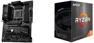 MSI PRO B550-A PRO AM4 ATX AMD Motherboard AMD Ryzen 5 5500 - Ryzen 5 5000 Series Cezanne (Zen 3) 6-Core 3.6 GHz Socket AM4 65W None Integrated Graphics Desktop Processor - 100-100000457BOX