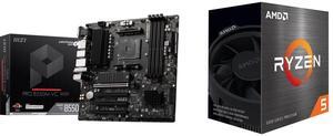 MSI PRO PRO B550M-VC WIFI AM4 MATX AMD Motherboard AMD Ryzen 5 5500 - Ryzen 5 5000 Series Cezanne (Zen 3) 6-Core 3.6 GHz Socket AM4 65W None Integrated Graphics Desktop Processor - 100-100000457BOX