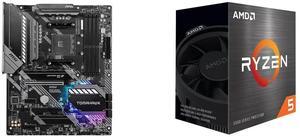 MSI MAG B550 TOMAHAWK AM4 ATX AMD Motherboard AMD Ryzen 5 5500 - Ryzen 5 5000 Series Cezanne (Zen 3) 6-Core 3.6 GHz Socket AM4 65W None Integrated Graphics Desktop Processor - 100-100000457BOX
