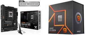 ASUS TUF GAMING B650-PLUS WIFI AMD B650 AM5 Ryzen™ Desktop 9000 8000 and 7000 ATX motherboard, 14 power stages, PCIe® 5.0 M.2 , DDR5 memory, WiFi 6 and 2.5 Gb Ethernet, USB4® support Aura Sync AMD Ryzen 9 7900X - Zen 4 12-Core 4.7 GHz - Soc