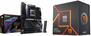 GIGABYTE B850 AORUS ELITE WIFI7 AMD AM5 LGA 1718 Motherboard, ATX, DDR5, 3x M.2, PCIe 5.0, USB-C, WIFI7, 2.5GbE LAN, EZ-Latch 5-Year Warranty AMD Ryzen 9 7900X - Zen 4 12-Core 4.7 GHz - Socket AM5 - 170W Desktop Processor (100-100000589WOF)