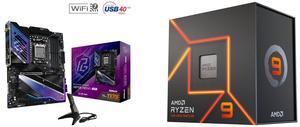 ASRock X870E NOVA WIFI AM5 ATX Motherboard AMD Ryzen 9 7900X - Zen 4 12-Core 4.7 GHz - Socket AM5 - 170W Desktop Processor (100-100000589WOF)
