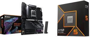 GIGABYTE B850 AORUS ELITE WIFI7 AMD AM5 LGA 1718 Motherboard, ATX, DDR5, 3x M.2, PCIe 5.0, USB-C, WIFI7, 2.5GbE LAN, EZ-Latch 5-Year Warranty AMD Ryzen 5 9600X - Ryzen 5 9000 Series Granite Ridge (Zen 5) 6-Core 3.9 GHz - Socket AM5 65W - Ra