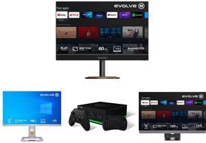 Evolve III X4 VA 31.5" UHD 60Hz Android Smart TV - Black X4-32E2U Evolve III X2 Mini LED 32" UHD 60Hz IPS Zone 2304 Desktop Monitor - Gray X2-32A6U Evolve III XStream Cloud Gaming PC Console Evolve III X10 OLED 48" UHD 120Hz Gaming Monitor