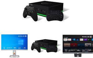 2 x Evolve III XStream Cloud Gaming PC Console Evolve III X2 Mini LED 32" UHD 60Hz IPS Zone 2304 Desktop Monitor - Gray X2-32A6U Evolve III X10 OLED 48" UHD 120Hz Gaming Monitor - Gray X10-48A8V