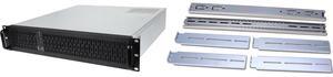 Rosewill 2U Server Chassis Rackmount Case, 4x 3.5" Bays, 2x 2.5" Devices, Micro-ATX Compatible, 2x 80mm PMW Fans, 2x USB 3.0 - RSV-Z2800U Rosewill Sliding Chassis Rail Kit for 2U to 5U Chassis (Adjustable 20" to 33.5" Depth) 3-Section For S