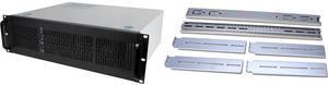 Rosewill 3U Server Chassis Rackmount Case, 6x 3.5" Bays, ATX Compatible, 2x 80mm Fans, 2x USB 3.0, Silver/Black - RSV-Z3100U Rosewill Sliding Chassis Rail Kit for 2U to 5U Chassis (Adjustable 20" to 33.5" Depth) 3-Section For Server Chassis