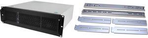 Rosewill 3U Server Chassis Rackmount Case, 6x 3.5" Bays, E-ATX Compatible, 2x 80mm Fans, 2x USB 3.0, Silver/Black - RSV-Z3200U Rosewill Sliding Chassis Rail Kit for 2U to 5U Chassis (Adjustable 20" to 33.5" Depth) 3-Section For Server Chass