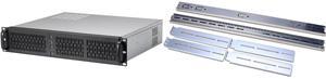 Rosewill 2U Server Chassis Rackmount Case | 4 3.5" HDD Bays | Micro-ATX Compatible |3 x 80mm PWM Fans | 2x USB 3.0 | Silver/Black - RSV-Z2600U Rosewill Sliding Chassis Rail Kit for 2U to 5U Chassis (Adjustable 26" to 39.4" Depth) 3-Section