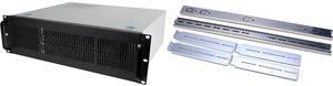 Rosewill 3U Server Chassis Rackmount Case, 6x 3.5" Bays, ATX Compatible, 2x 80mm Fans, 2x USB 3.0, Silver/Black - RSV-Z3100U Rosewill Sliding Chassis Rail Kit for 2U to 5U Chassis (Adjustable 26" to 39.4" Depth) 3-Section For Server Chassis