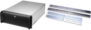 Rosewill 4U Server Chassis Rackmount Case | 8 3.5" HDD Bays, 3 5.25" Devices | E-ATX Compatible | 5 Front 120mm Fans, 2 Rear 80mm Fans | 2x USB 3.0 | Front Panel Lock | Silver/Black - RSV-L4000U Rosewill Sliding Chassis Rail Kit for 2U to 5