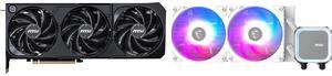 GPU CPU Cooler Combo -  MSI RTX 5070 12G SHADOW 3X OC Bundle with  MSI MAG Coreliquid A13 240 White