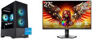 ABS Cyclone Aqua Gaming PC - Windows 11 - Intel Core i5-13400F - GeForce RTX 4060 - DLSS 3 - AI-Powered Performance - 32GB DDR4 3200MHz - 1TB M.2 NVMe SSD - CA13400F40604 ABS 27" 180 Hz Fast IPS QHD Gaming Monitor DCI-P3 95% GQ271NE
