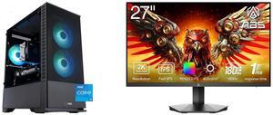ABS Cyclone Aqua Gaming PC - Windows 11 - Intel Core i5-13400F - GeForce RTX 4060 - DLSS 4 - AI-Powered Performance - 32GB DDR4 3200MHz - 1TB M.2 NVMe SSD - CA13400F40606 ABS 27" 180 Hz Fast IPS QHD Gaming Monitor DCI-P3 95% GQ271NE