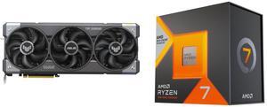 GPU CPU Combo -  ASUS TUF-RTX5070-O12G-GAMING Bundle with AMD Ryzen 7 7800X3D - Ryzen 7 7000 Series Zen 4 8-Core 4.2 GHz
