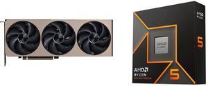 GPU CPU Combo -  MSI RTX 5070 Ti 16G INSPIRE 3X OC Bundle with AMD Ryzen 5 9600X - Ryzen 5 9000 Series Granite Ridge (Zen 5) 6-Core 3.9 GHz