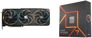 GPU CPU Combo -  GIGABYTE GV-N5070GAMING OC-12GD Bundle with AMD Ryzen 7 7700X - Zen 4 8-Core 4.5 GHz