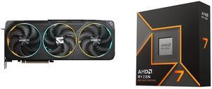 GPU CPU Combo -  GIGABYTE GV-N5070GAMING OC-12GD Bundle with AMD Ryzen 7 9700X - Ryzen 7 9000 Series Granite Ridge (Zen 5) 8-Core 3.8 GHz