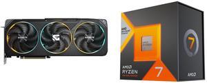 GPU CPU Combo -  GIGABYTE GV-N5070GAMING OC-12GD Bundle with AMD Ryzen 7 7800X3D - Ryzen 7 7000 Series Zen 4 8-Core 4.2 GHz