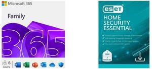 Microsoft 365 Family | 12-Month Subscription, up to 6 people | Premium Office Apps - now with Copilot | 1TB OneDrive cloud storage | PC/Mac Download ESET Home Security Essential 2025 - 3 Devices/ 1 Year Download