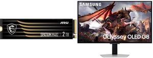 MSI SPATIUM Series M482 M.2 2280 2TB PCI-Express 4.0 x4 Internal Solid State Drive (SSD) - SM482N2TB Samsung 32" Odyssey G8 4K OLED  UHD 240Hz 0.03ms Smart Gaming Monitor Glare Free, G-Sync compatible with Sleek Metal Design -  LS32DG802SNX