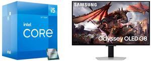 Intel Core i5-12400 - Core i5 12th Gen Alder Lake 6-Core 2.5 GHz LGA 1700 65W Intel UHD Graphics 730 Desktop Processor - BX8071512400 Samsung 32" Odyssey G8 4K OLED  UHD 240Hz 0.03ms Smart Gaming Monitor Glare Free, G-Sync compatible with S