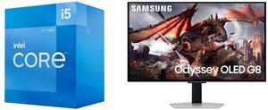 Intel Core i5-12500 - Core i5 12th Gen Alder Lake 6-Core 3.0 GHz LGA 1700 65W Intel UHD Graphics 770 Desktop Processor - BX8071512500 Samsung 32" Odyssey G8 4K OLED  UHD 240Hz 0.03ms Smart Gaming Monitor Glare Free, G-Sync compatible with S