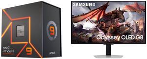 AMD Ryzen 9 7950X - Zen 4 16-Core 4.5 GHz - Socket AM5 - 170W Desktop Processor (100-100000514WOF) Samsung 32" Odyssey G8 4K OLED  UHD 240Hz 0.03ms Smart Gaming Monitor Glare Free, G-Sync compatible with Sleek Metal Design -  LS32DG802SNXZA