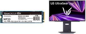 Team Group MP33 M.2 2280 1TB PCIe 3.0 x4 with NVMe 1.3 3D NAND Internal Solid State Drive (SSD) TM8FP6001T0C101 LG UltraGear 27" 480 Hz OLED QHD Gaming Monitor 0.03ms FreeSync Premium & G-Sync Compatible 2560 x 1440 (2K) DCI-P3 98.5%