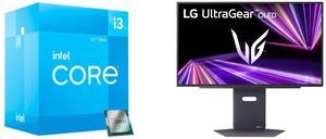 Intel Core i3-12100 - Core i3 12th Gen Alder Lake Quad-Core 3.3 GHz LGA 1700 Processor 60W Intel UHD Graphics 730 Desktop Processor - BX8071512100 LG UltraGear 27" 480 Hz OLED QHD Gaming Monitor 0.03ms FreeSync Premium & G-Sync Compatible 2