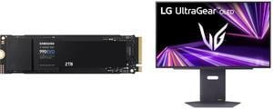 SAMSUNG 990 EVO SSD 2TB, PCIe Gen 4x4, Gen 5x2 M.2 2280 NVMe Internal Solid State Drive, Speeds Up to 5,000MB/s, Upgrade Storage for PC Computer, Laptop, MZ-V9E2T0B/AM, Black LG UltraGear 27" 480 Hz OLED QHD Gaming Monitor 0.03ms FreeSync P
