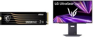 MSI SPATIUM Series M482 M.2 2280 2TB PCI-Express 4.0 x4 Internal Solid State Drive (SSD) - SM482N2TB LG UltraGear 27" 480 Hz OLED QHD Gaming Monitor 0.03ms FreeSync Premium & G-Sync Compatible 2560 x 1440 (2K) DCI-P3 98.5%