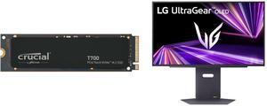 Crucial T700 Gen5 NVME M.2 SSD 2280 2TB PCI-Express 5.0 x4 TLC NAND² Internal Solid State Drive (SSD) CT2000T700SSD3 LG UltraGear 27" 480 Hz OLED QHD Gaming Monitor 0.03ms FreeSync Premium & G-Sync Compatible 2560 x 1440 (2K) DCI-P3 98.5%
