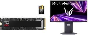 SAMSUNG SSD 9100 PRO 2TB, PCIe 5.0x4 M.2 2280, Seq. Read Speeds Up to 14,800MB/s, Best for AI Computing, Gaming, and Heavy Duty Workstations (MZ- VAP2T0B/AM) LG UltraGear 27" 480 Hz OLED QHD Gaming Monitor 0.03ms FreeSync Premium & G-Sync C