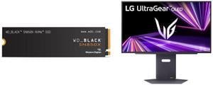 WD_BLACK 4TB SN850X NVMe Internal Gaming SSD Solid State Drive - Gen4 PCIe, M.2 2280, Up to 7,300 MB/s - WDS400T2X0E LG UltraGear 27" 480 Hz OLED QHD Gaming Monitor 0.03ms FreeSync Premium & G-Sync Compatible 2560 x 1440 (2K) DCI-P3 98.5%