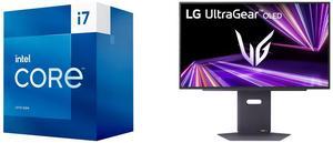 Intel Core i7-13700 Desktop Processor 16 cores (8 P-cores + 8 E-cores) 30MB Cache, up to 5.2 GHz - Box LG UltraGear 27" 480 Hz OLED QHD Gaming Monitor 0.03ms FreeSync Premium & G-Sync Compatible 2560 x 1440 (2K) DCI-P3 98.5%