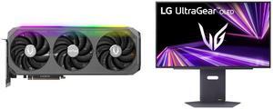 ZOTAC AMP Extreme INFINITY GeForce RTX 5070 Ti 16GB 256-Bit GDDR7   PCI Express 5.0 DLSS 4.0 Graphics Card ZT-B50710B-10P LG UltraGear 27" 480 Hz OLED QHD Gaming Monitor 0.03ms FreeSync Premium & G-Sync Compatible 2560 x 1440 (2K) DCI-P3 98