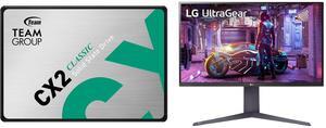 Team Group CX2 2.5" 1TB SATA III 3D NAND Internal Solid State Drive (SSD) T253X6001T0C101 LG 32" 144 Hz VA UHD Gaming Monitor FreeSync Premium (AMD Adaptive Sync) DCI-P3 90% (CIE1976) UltraGear 32GQ750-B