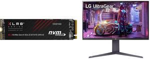 PNY XLR8 CS3140 M.2 2280 1TB PCI-Express 4.0 x4, NVMe 1.4 3D NAND Internal Solid State Drive (SSD) M280CS3140-1TB-RB LG 32" 144 Hz VA UHD Gaming Monitor FreeSync Premium (AMD Adaptive Sync) DCI-P3 90% (CIE1976) UltraGear 32GQ750-B