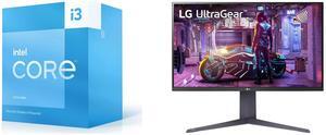 Intel Core i3-13100F Desktop Processor 4 cores (4 P-cores + 0 E-cores) 12MB Cache, up to 4.5 GHz - Box LG 32" 144 Hz VA UHD Gaming Monitor FreeSync Premium (AMD Adaptive Sync) DCI-P3 90% (CIE1976) UltraGear 32GQ750-B