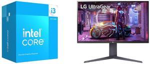 Intel Core i3-14100F - Core i3 14th Gen Raptor Lake 4-Core (4P+0E) LGA 1700 58W None Integrated Graphics Processor - BX8071514100F LG 32" 144 Hz VA UHD Gaming Monitor FreeSync Premium (AMD Adaptive Sync) DCI-P3 90% (CIE1976) UltraGear 32GQ7