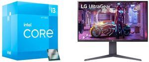 Intel Core i3-12100 - Core i3 12th Gen Alder Lake Quad-Core 3.3 GHz LGA 1700 Processor 60W Intel UHD Graphics 730 Desktop Processor - BX8071512100 LG 32" 144 Hz VA UHD Gaming Monitor FreeSync Premium (AMD Adaptive Sync) DCI-P3 90% (CIE1976)