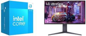 Intel Core i3-14100 - Core i3 14th Gen Raptor Lake 4-Core (4P+0E) LGA 1700 60W Intel UHD Graphics 730 Processor - BX8071514100 LG 32" 144 Hz VA UHD Gaming Monitor FreeSync Premium (AMD Adaptive Sync) DCI-P3 90% (CIE1976) UltraGear 32GQ750-B