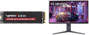 Patriot Viper VP4300 Lite M.2 PCIe Gen 4 x4 4TB SSD, Solid State Drive - VP4300L4TBM28H Up to 7,400MB/s LG 32" 144 Hz VA UHD Gaming Monitor FreeSync Premium (AMD Adaptive Sync) DCI-P3 90% (CIE1976) UltraGear 32GQ750-B