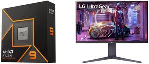 AMD Ryzen 9 9950X - Ryzen 9 9000 Series Granite Ridge (Zen 5) 16-Core 4.3 GHz - Socket AM5 170W - Radeon Graphics Processor - 100-100001277WOF LG 32" 144 Hz VA UHD Gaming Monitor FreeSync Premium (AMD Adaptive Sync) DCI-P3 90% (CIE1976) Ult
