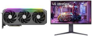 ZOTAC AMP Extreme INFINITY GeForce RTX 5070 Ti 16GB 256-Bit GDDR7   PCI Express 5.0 DLSS 4.0 Graphics Card ZT-B50710B-10P LG 32" 144 Hz VA UHD Gaming Monitor FreeSync Premium (AMD Adaptive Sync) DCI-P3 90% (CIE1976) UltraGear 32GQ750-B