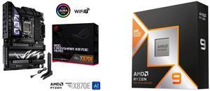 Motherboard CPU Combo -  ASUS ROG CROSSHAIR X870E HERO Bundle with AMD 9950X3D